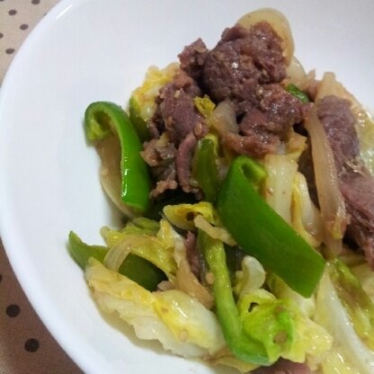 焼き肉のタレで簡単に作れて美味しかったよ～♪ごちそうさまでした♪